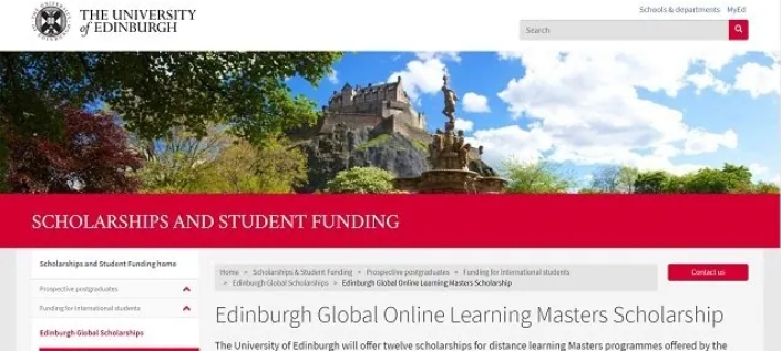 Apply Now: Edinburgh Global Online Learning Masters Scholarship 2024